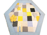 Atelier MiaMia Kuschel - adventure blanket playpen 6 corner dots beige yellow 3