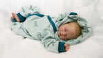 Overall Baby Kind von 50 bis 110 Designer Wellnessoverall Einhorn Mint Alpenfleece 04 von Atelier MiaMia