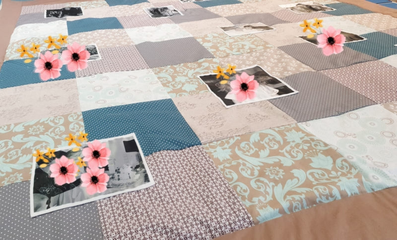 Atelier MiaMia coperta coccolosa come foto coperta fantasia fiori tessuti con immagini 4