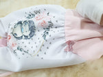 Atelier MiaMia romper with panel short and long also as baby set motif little hedgehog 400