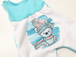 Atelier MiaMia romper with panel short and long also as a baby set motif bear 402