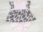 Atelier MiaMia body dress also as baby set feathers colorful 407