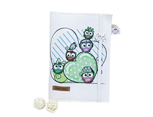 Atelier MiaMia - U-book cover 15 owls green