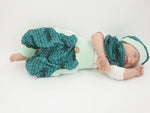 Atelier MiaMia Cool bloomers or baby set short and long motorcycle green 44