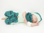 Atelier MiaMia Cool bloomers or baby set short and long motorcycle green 44