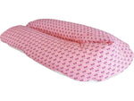 Atelier MiaMia nursing pillow or side sleeper pillow pink, light flowers 47