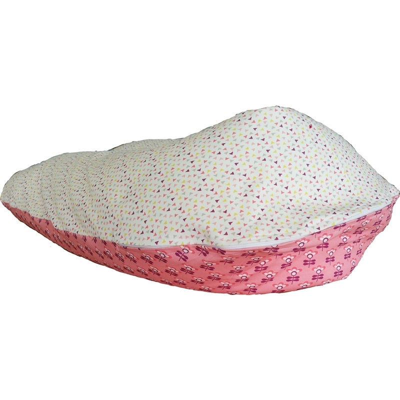 Atelier MiaMia cuscino per allattamento o cuscino per chi dorme sul fianco rosa, fiori chiari 47