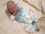 Atelier MiaMia tutina corta e lunga anche da neonato completo bianco, menta, stelle 48