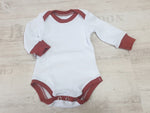 Atelier MiaMia body short and long sleeves also as a baby set white hole pattern diamond 4