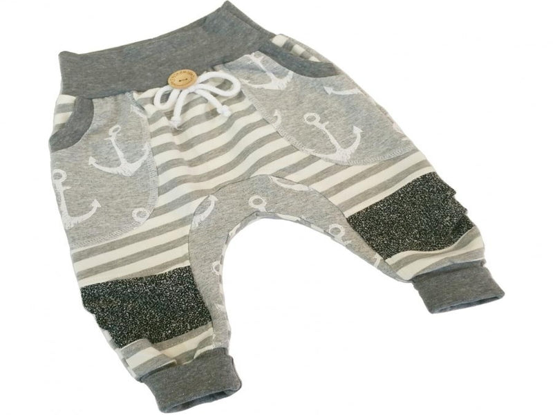 Atelier MiaMia-Jogger - Pantaloni della tuta a quadri gr. 50-140 ancoraggio bianco grigio 4