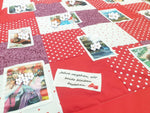 Atelier MiaMia coperta coccolosa come foto coperta fantasia fiori tessuti rossi con immagini 5