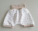 Atelier MiaMia short pants muslin Buxe Gr. 46-110 also as a set with hat and scarf beige stars 5