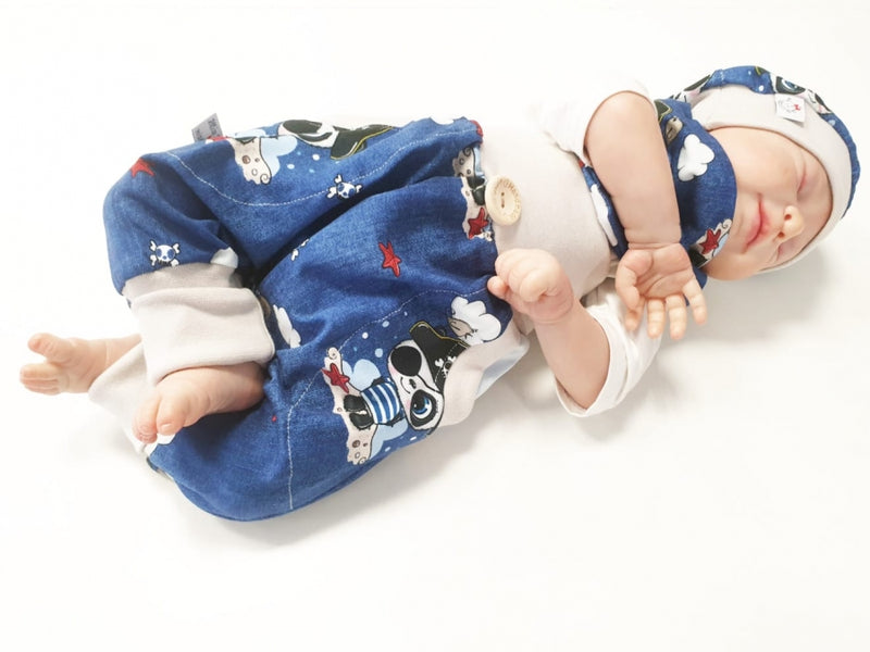 Coole Pumphose oder Babyset kurz und lang Piraten Panda Jeans 5 von Atelier MiaMia