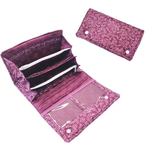 Atelier MiaMia women's wallet women's wallet women's wallet handmade unique piece Floral Bordeaux