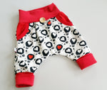 Coole Pumphose oder Babyset kurz und lang Luftballon Rot Schwarz 52 von Atelier MiaMia