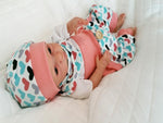 Atelier MiaMia Beanie Set Cappello e Sciarpa Baby Cuori Colorati Nr. 53