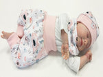 Coole Pumphose oder Babyset kurz und lang Rotkehlchen Creme 59 von Atelier MiaMia