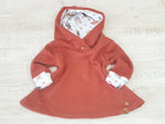 Atelier MiaMia - abito con cappuccio bambino bambino taglia 56-140 designer limitato rosso marrone animaletti 5