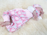 Coole Pumphose oder Babyset kurz und lang Elefanten Grau Rosa 6 von Atelier MiaMia