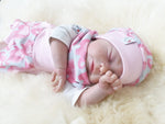 Coole Pumphose oder Babyset kurz und lang Elefanten Grau Rosa 6 von Atelier MiaMia