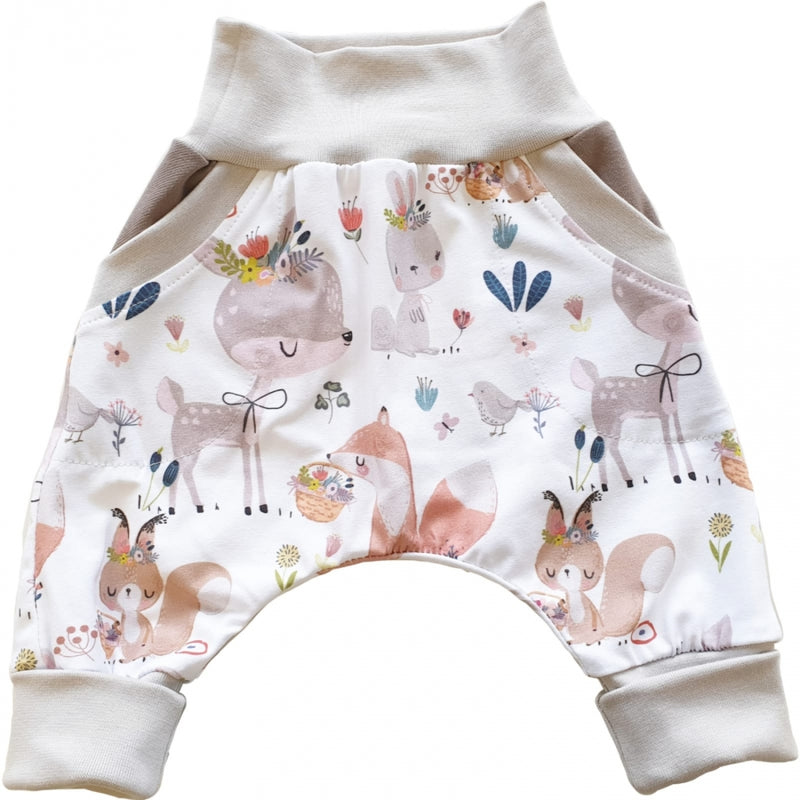 Atelier MiaMia Cool mutandine o baby set corto e lungo cervo - animali della foresta Sabbia 62