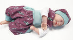 Atelier MiaMia Cool mutandine o baby set piume corte e lunghe Bordeaux Darkmint 68