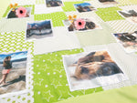 Atelier MiaMia coperta coccolosa come foto coperta pois verdi stelle diamanti con immagini 7