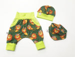 Atelier MiaMia Cool bloomers or baby set short and long lion green 7