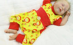 Coole Pumphose oder Babyset kurz und lang Rotkäppchen Rot Gelb 70 von Atelier MiaMia