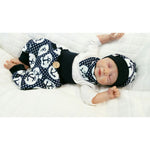 Atelier MiaMia Cool bloomers or baby set short and long anchor blue dots 71