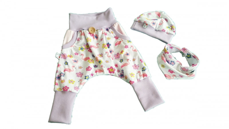 Atelier MiaMia Cool bloomers or baby set short and long flamingo lilac 72