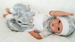 Coole Pumphose oder Babyset kurz und lang Grau Weisse Anker 73 von Atelier MiaMia
