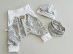 Coole Pumphose oder Babyset kurz und lang Grau Weisse Anker 73 von Atelier MiaMia