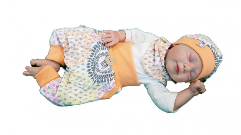 Coole Pumphose oder Babyset kurz und lang Orientalische Muster Apricot 74 von Atelier MiaMia