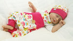 Coole Pumphose oder Babyset kurz und lang Prinzessinen Schloss Pink 75 von Atelier MiaMia