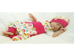 Coole Pumphose oder Babyset kurz und lang Prinzessinen Schloss Pink 75 von Atelier MiaMia