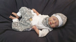 Coole Pumphose oder Babyset kurz und lang Grauweiss Sternchen 76 von Atelier MiaMia