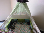 Atelier MiaMia bed canopy delicate with border of choice and bow 7