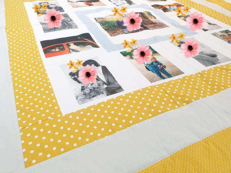 Kuscheldecke als Fotodecke Center Orange Punkte  mit Bildern 8 von Atelier MiaMia