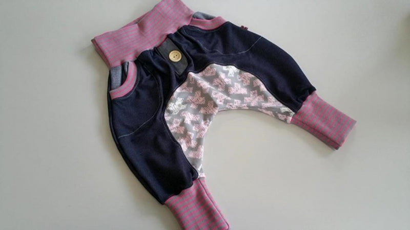 Atelier MiaMia - Popo Bloomers Gr. 46-110 also as a set with hat and scarf pink crosses jeans 8