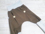 Atelier MiaMia Cool bloomers or baby set brown stripes cream 81