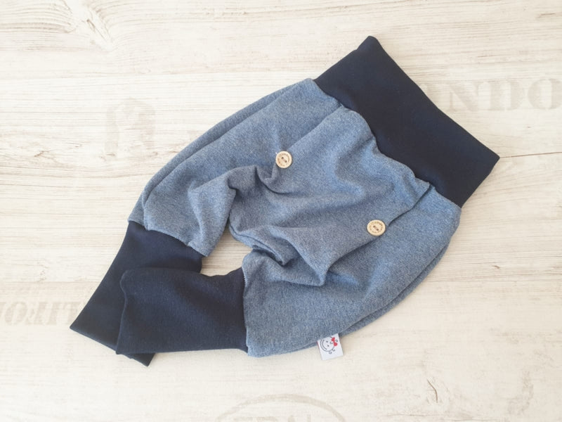 Coole Pumphose oder Babyset Jeans Meliert Dunkel blau 86 von Atelier MiaMia