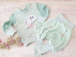 Coole Pumphose oder Babyset Fein Cord Jersey Mint 87 von Atelier MiaMia