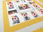 Kuscheldecke als Fotodecke Center Orange Punkte  mit Bildern 8 von Atelier MiaMia