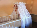Atelier MiaMia bed canopy Delicate with border of choice and bow 8