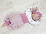 Atelier MiaMia Cool bloomers or baby set waffle jersey pink 90