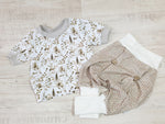 Atelier MiaMia Cool calzoncini o set bebè in maglia a trecce beige 91