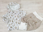 Atelier MiaMia Cool calzoncini o set bebè in maglia a trecce beige 91