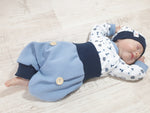 Coole Pumphose oder Babyset Waffeljersey Blau 95 von Atelier MiaMia