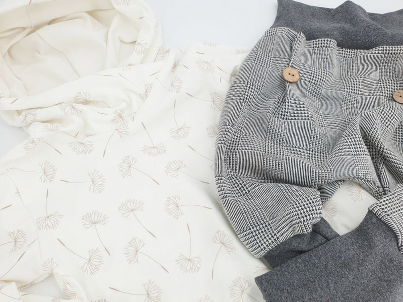 Coole Pumphose oder Babyset Karo Muster Grau 99 von Atelier MiaMia